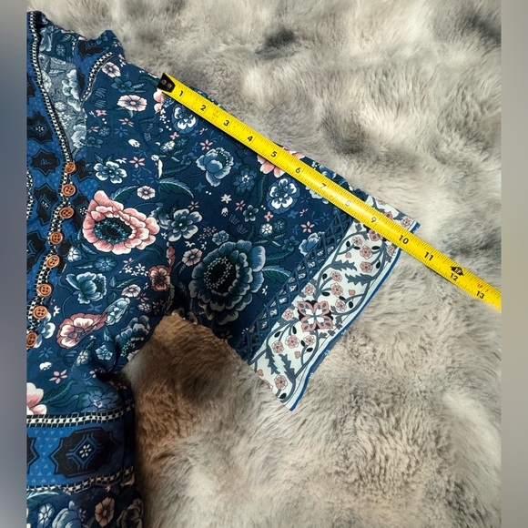 Sunday Blue and Pink Patterned Maxi Dress Size Large - Picture 9 of 15